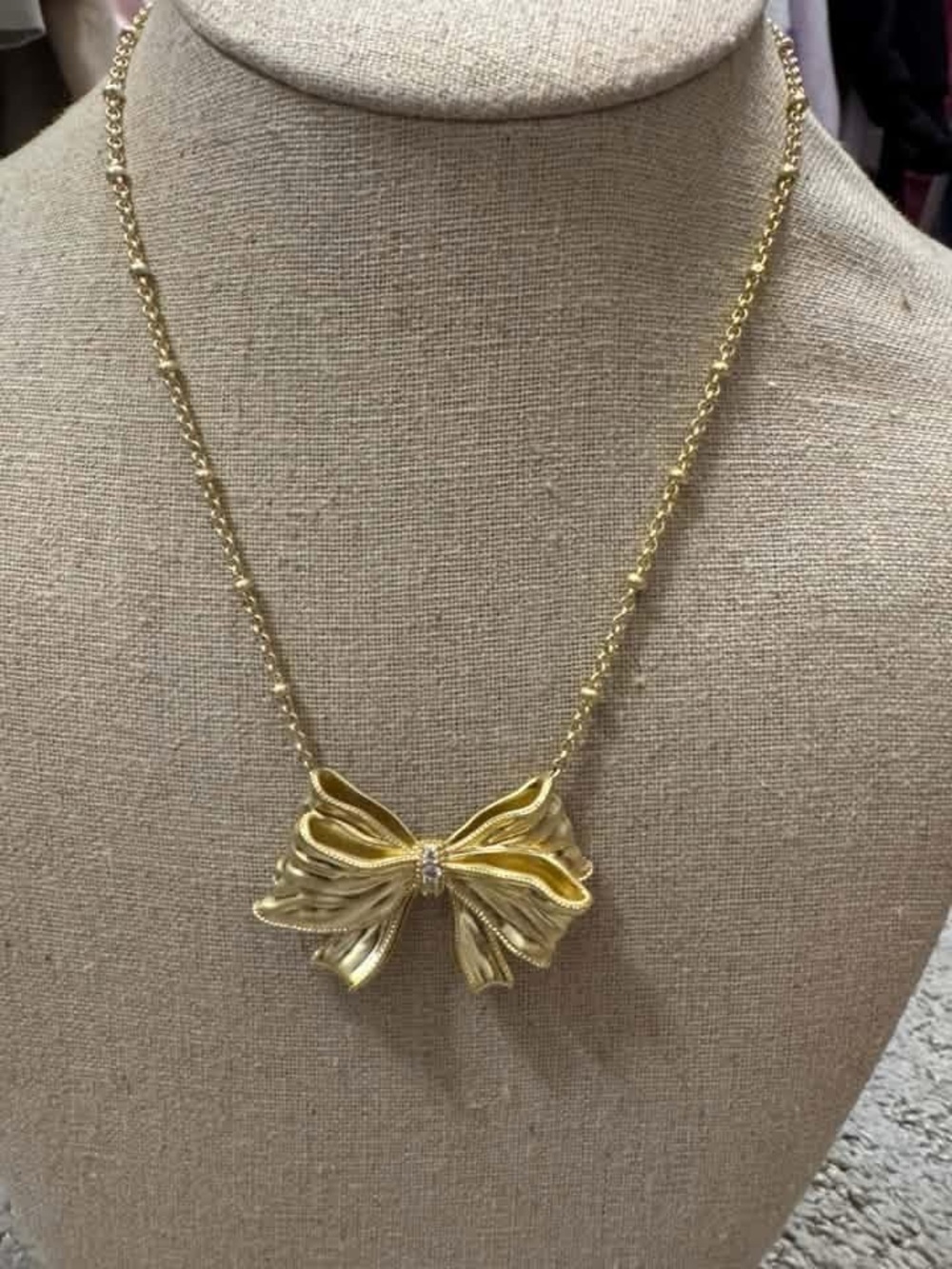 Loveshack Fancy x Kendra Scott collab bow necklace and earrings